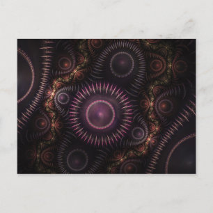 purple fractal postcard