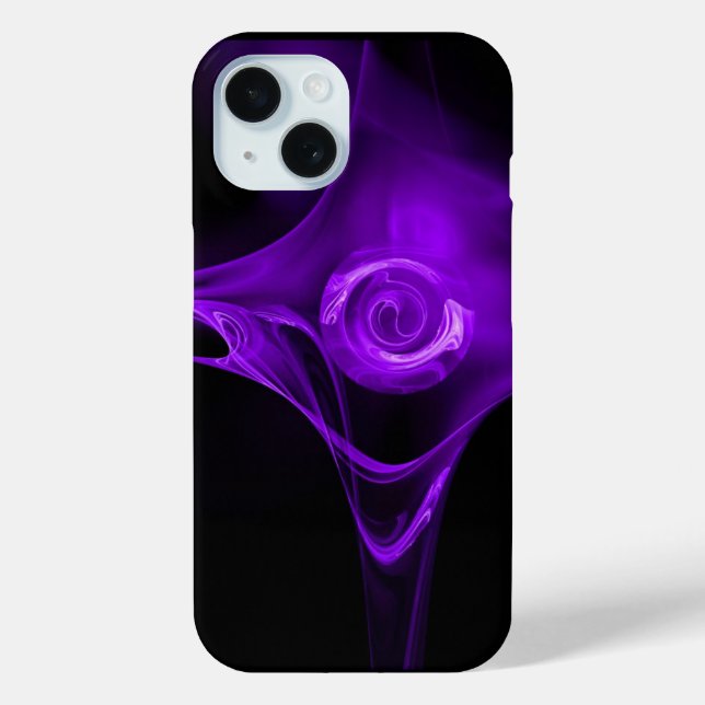 PURPLE FRACTAL ROSE Case-Mate iPhone CASE (Back)