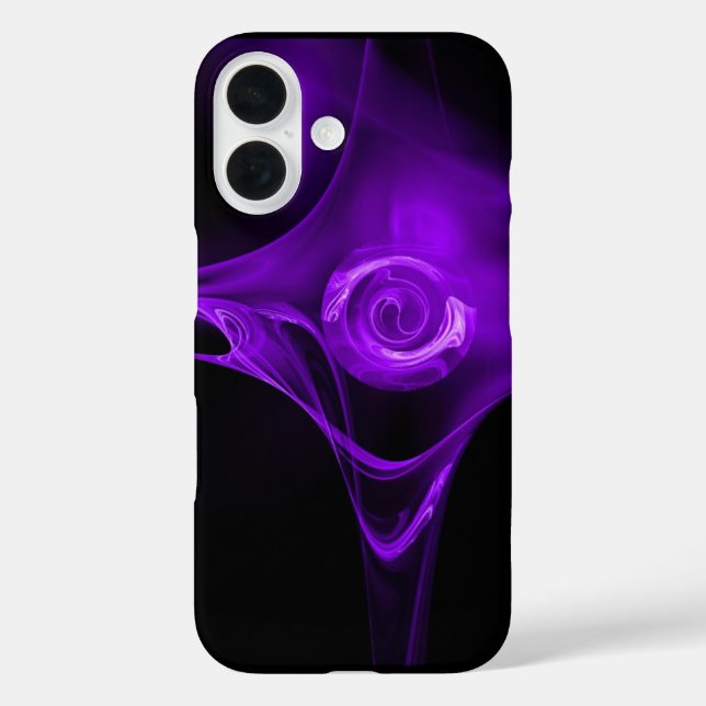 PURPLE FRACTAL ROSE Case-Mate iPhone CASE (Back)