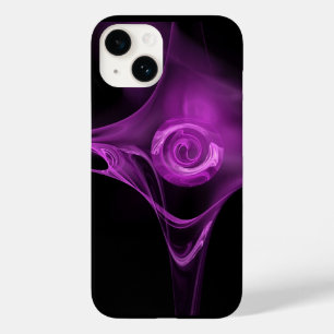 PURPLE FRACTAL ROSE IN BLACK Case-Mate iPhone 14 CASE