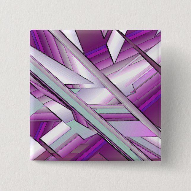 Purple Fracture 15 Cm Square Badge (Front)