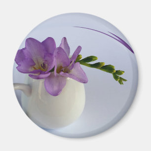 purple freesia buds magnet