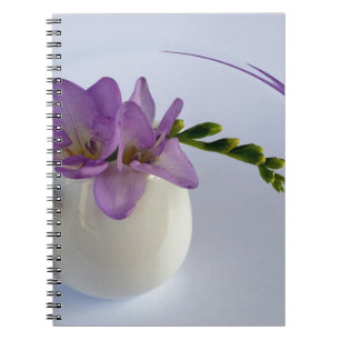 purple freesia buds notebook