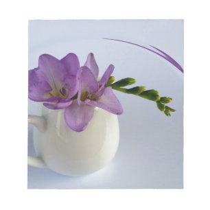 purple freesia buds notepad