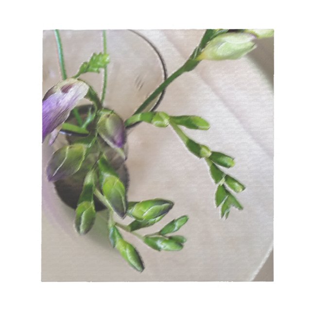 purple freesia buds notepad (Front)