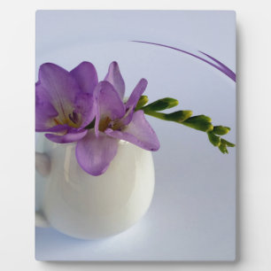 purple freesia buds plaque