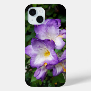 Purple Freesia Flowers iPhone 15 Case