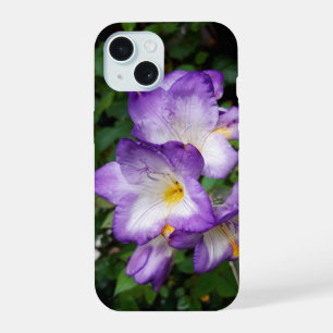 Purple Freesia Flowers iPhone 15 Case