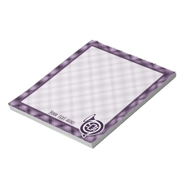 Purple French Horn Notepad (Rotated)