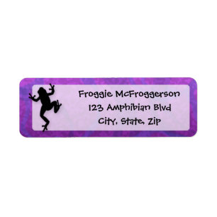 Purple Frog Return Address Label