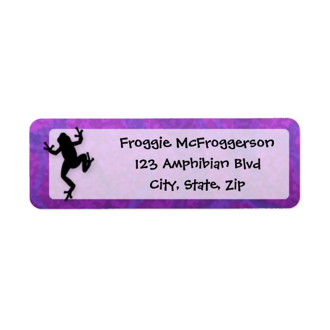 Purple Frog Return Address Label (Front)
