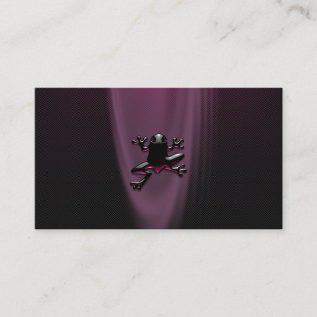 Purple Froggy Personal or Business Cards (Front)