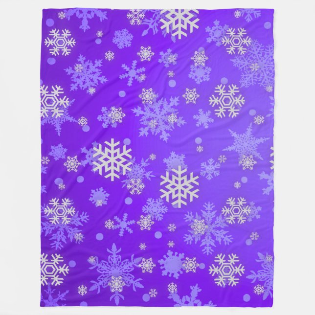 Purple Frosted Elegance Fleece Blanket (Front)