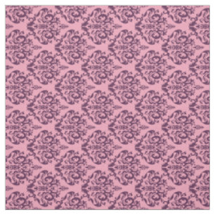 Purple Frosted Orchid Damask Fabric