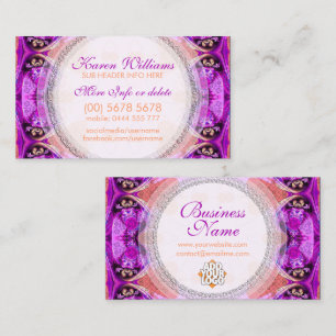 Purple Fuchsia Healing New Age Business Card