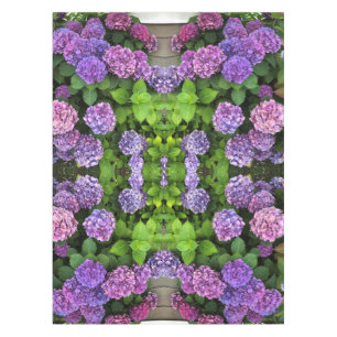 Purple & Fuchsia Hydrangea Kaleidoscope Tablecloth