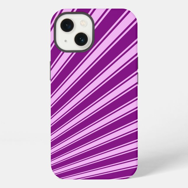 Purple Funky Sun Rays Background iPhone Case (Back)