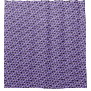 Purple Funky Triangles Shower Curtain