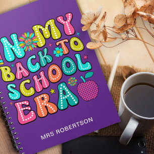 Purple funny teacher Spiral Photo Notebook