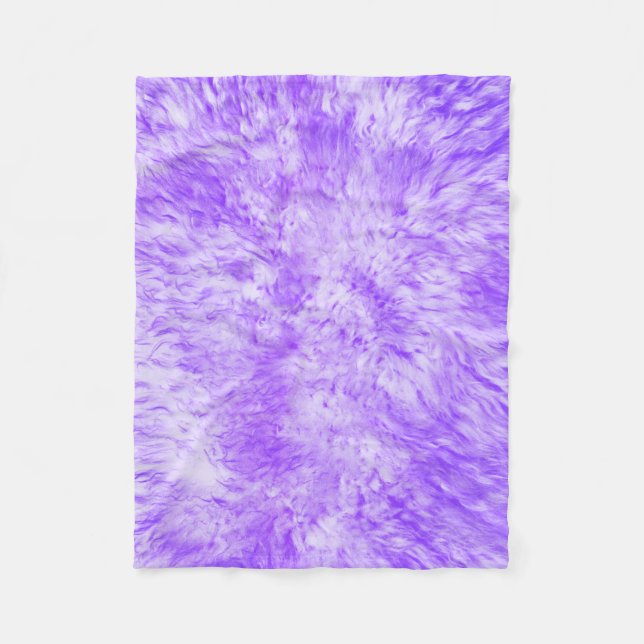 Purple Fur Frenzy Fleece Blanket (Front)
