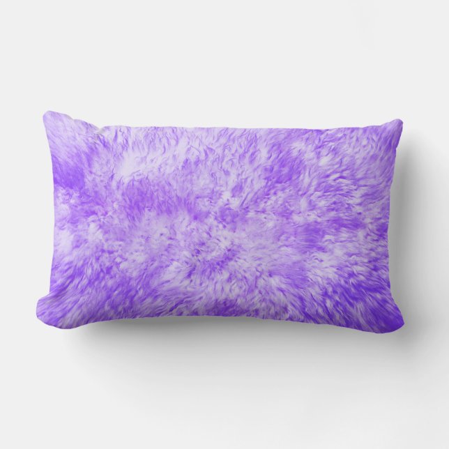 Purple Fur Frenzy Lumbar Cushion (Front)