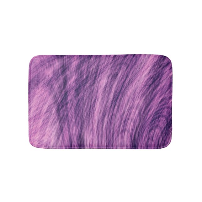 Purple Fur Look Bath Mat (Front)