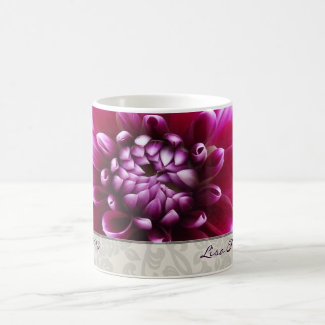 Purple Fuschia Dahlia Mug (Center)