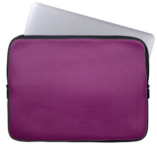 Purple Fushia Carbon Fibre Style Decor Laptop Sleeve
