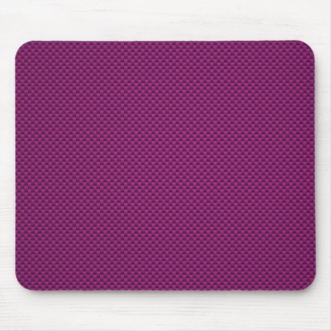 Purple Fushia Carbon Fibre Style Print Mouse Pad (Front)