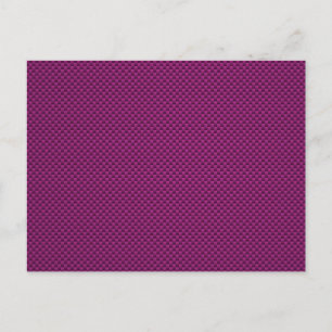 Purple Fushia Carbon Fibre Style Print Postcard