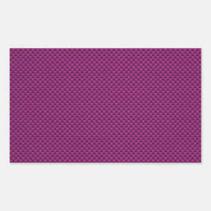 Purple Fushia Carbon Fibre Style Print Rectangular Sticker