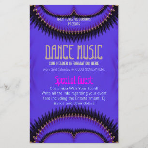 Purple Future Dance Music Club Party Flyer