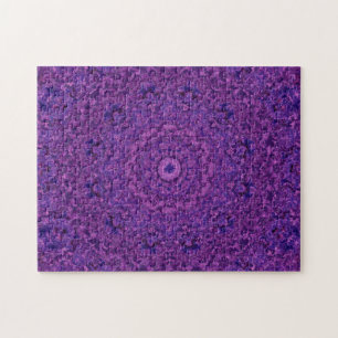 Purple Fuzzy Mandala Jigsaw Puzzle