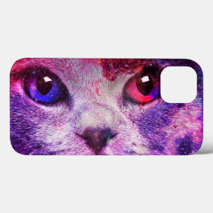 Purple Galaxy Cat  iPhone 13 Case