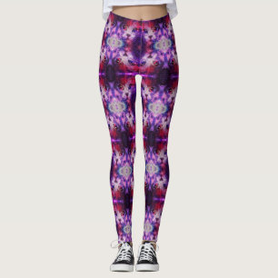 Purple Galaxy Cat  Leggings