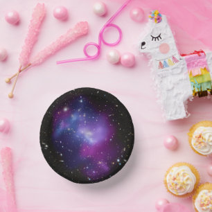 Purple Galaxy Celestial Paper Plates
