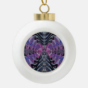 Purple Galaxy Ceramic Ball Christmas Ornament