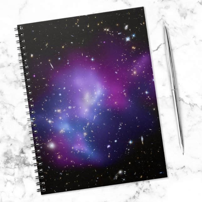 Purple Galaxy Cluster Celestial Space Photo Notebook (Creator Uploaded)