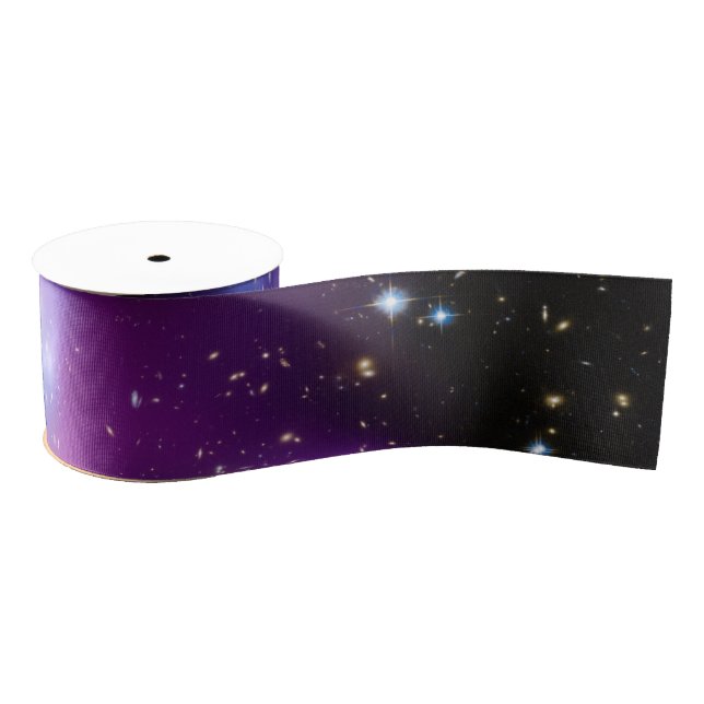 Purple Galaxy Cluster Grosgrain Ribbon (Spool)