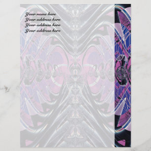 Purple Galaxy Customized Letterhead
