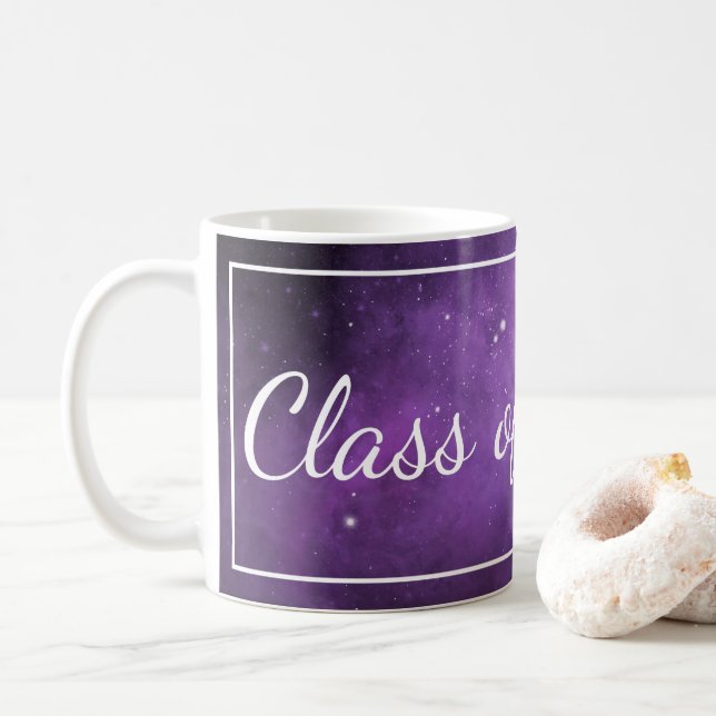 Purple Galaxy Graduation Class of  Mug (With Donut)