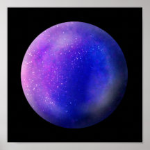 Purple Galaxy Orb – Vibrant Purple Marble Print