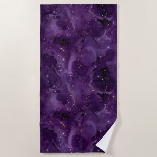 Purple Galaxy Series Design 8  Beach Towel