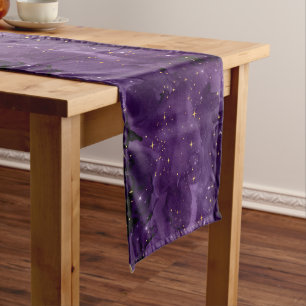 Purple Galaxy Series Design 8  Long Table Runner