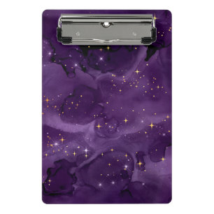 Purple Galaxy Series Design 8 Mini Clipboard