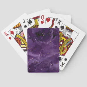 Purple Galaxy Series Design 8 Playing Cards