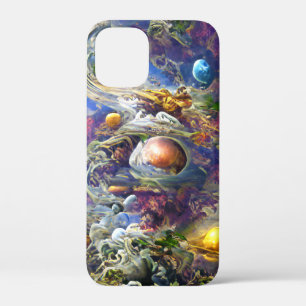 Purple Galaxy Solar System iPhone 12 Mini Case