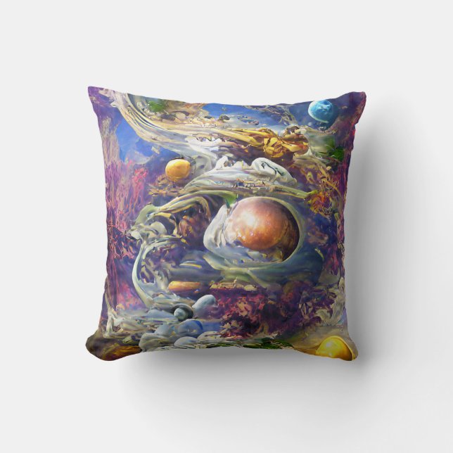 Purple Galaxy Solar System Cushion (Front)