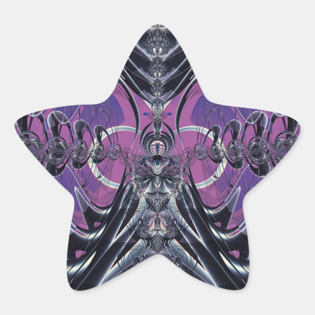 Purple Galaxy Star Sticker (Front)