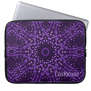 Purple Galaxy Stars Laptop Sleeve